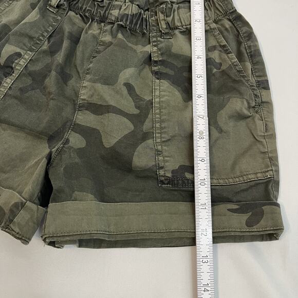 Sanctuary Camo Paperbag Shorts High Waist Cuffed Womens S - Picture 5 of 6